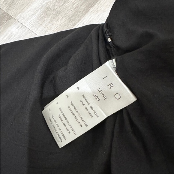 IRO Leine rochet-trimmed Broderie Anglaise Chiffon Mini Dress Black 40 - Picture 6 of 7